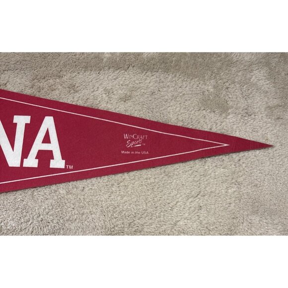 Indiana University IU Pennant By WinCraft 12"x30" Felt Banner Red White Hosiers - Picture 4 of 6
